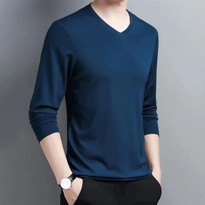 2023 Spring and Autumn Loose Fitting Casual Fashion Trend V-neck Long Sleeve Bottom Autumn Clothing Comfortable Oversize T-shirt
2023 Spring and Autumn Loose Fitting Casual Fashion Trend V-neck Long Sleeve Bottom Autumn Clothing Comfortable Oversize T-shirt