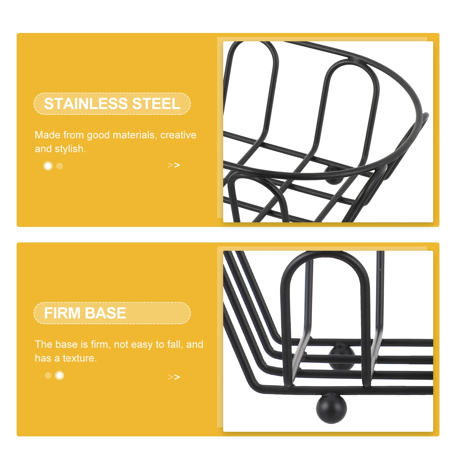 Fruit Basket Stainless Steel Snack Hollow Decorative Storage Baskets Household Kitchen Black Small Bowl
Fruit Basket Stainless Steel Snack Hollow Decorative Storage Baskets Household Kitchen Black Small Bowl