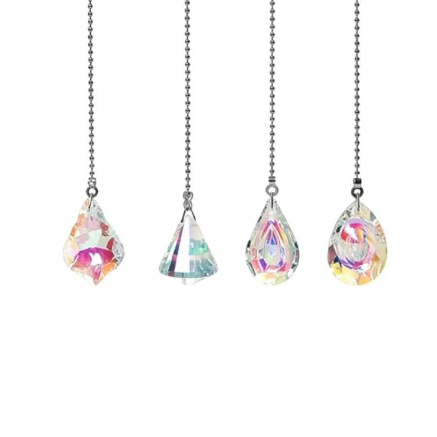 4 Pieces Crystal Ceiling Fan Pull Chain, Rainbow Maker Pull Chain Extension Decorative Prisms, 20 Inch Ceiling Ornament for Hom
4 Pieces Crystal Ceiling Fan Pull Chain, Rainbow Maker Pull Chain Extension Decorative Prisms, 20 Inch Ceiling Ornament for Hom