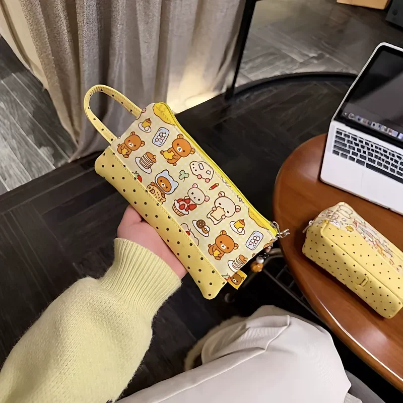 Cute Rilakkuma Canvas Pencil Case Large Capacity Zipper Stationery Bag Ins Style Coin Purse Card Holder Student Makeup Organizer
Cute Rilakkuma Canvas Pencil Case Large Capacity Zipper Stationery Bag Ins Style Coin Purse Card Holder Student Makeup Organizer