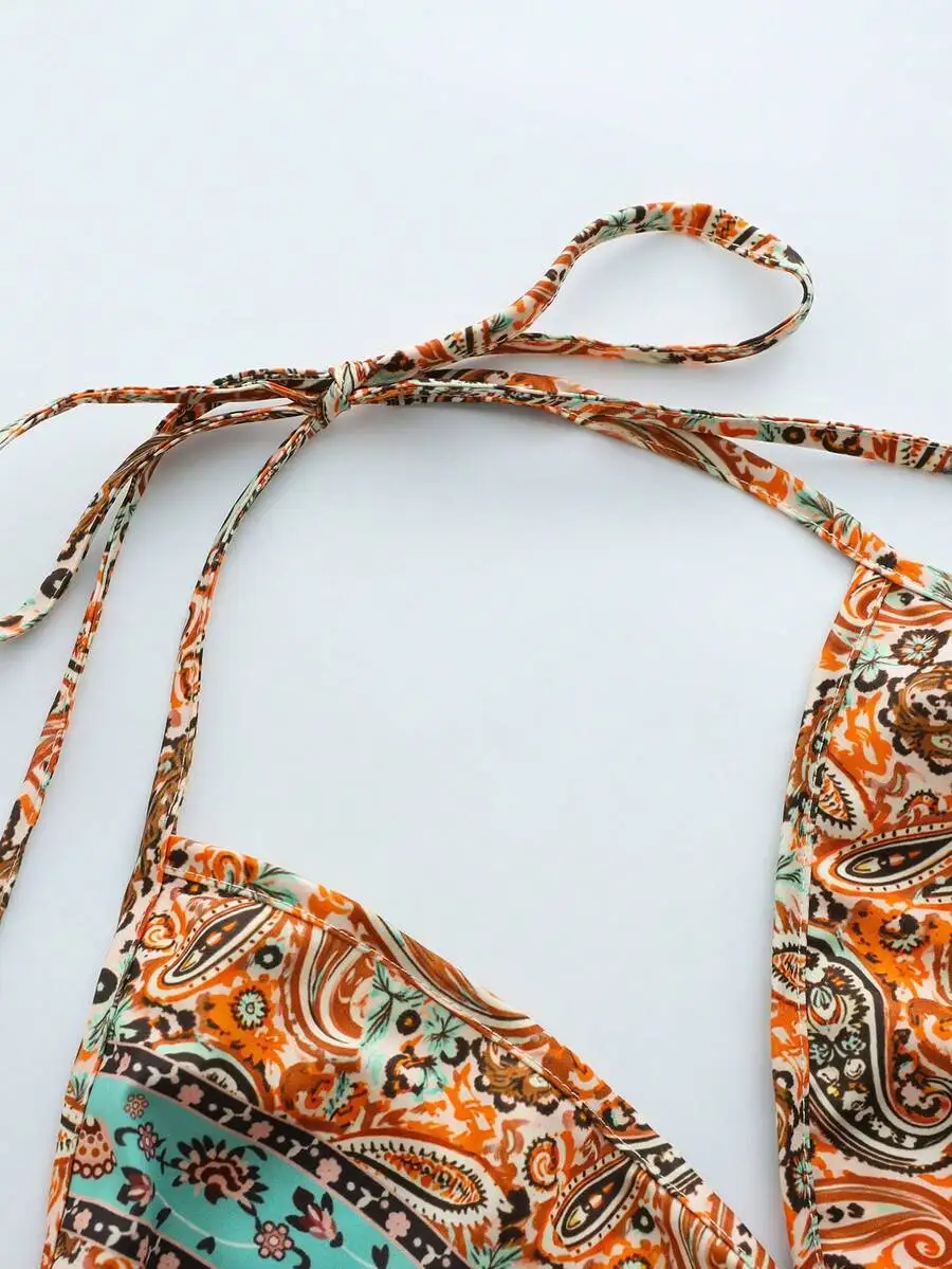 Paisley Print Backless Halter Neck Boho Long Dress For Women Summer Vacation Casual Dress
Paisley Print Backless Halter Neck Boho Long Dress For Women Summer Vacation Casual Dress