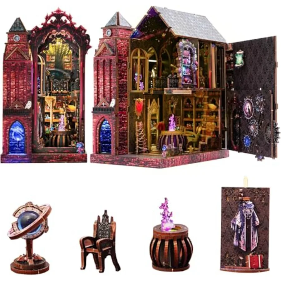 LED 3D Puzzle Magic Castle Book Nook Kit - Interactive 3D Wood Puzzle LED Magical Miniature with Infinite Extension Space - DIY
LED 3D Puzzle Magic Castle Book Nook Kit - Interactive 3D Wood Puzzle LED Magical Miniature with Infinite Extension Space - DIY