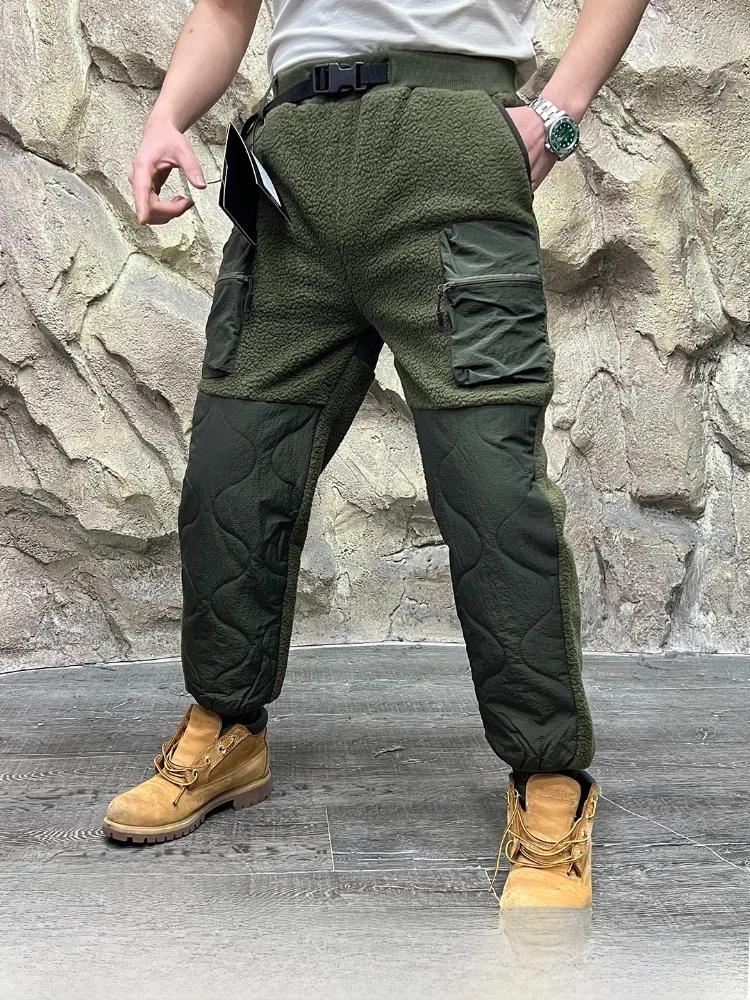 Outdoor Thiened Casual Cotton Pants for Men Autumn Winter Pure Color Splicing Warm Long Trousers Loose Fit Youth Sle
Outdoor Thiened Casual Cotton Pants for Men Autumn Winter Pure Color Splicing Warm Long Trousers Loose Fit Youth Sle