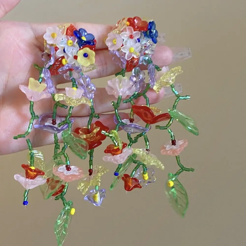 Handmade Colorful Flower Tassel Earrings Beaded Jewelry Crystal Beaded Tassel Earrings Rural Style Alloy
Handmade Colorful Flower Tassel Earrings Beaded Jewelry Crystal Beaded Tassel Earrings Rural Style Alloy