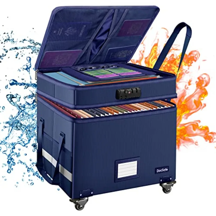File Box with Lock 2-Layer Fireproof Document Box with Wheels Collapsible File Storage Organizer with Pockets Large Portable Of
File Box with Lock 2-Layer Fireproof Document Box with Wheels Collapsible File Storage Organizer with Pockets Large Portable Of