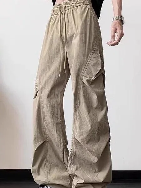 Ice Silk Paratrooper Workwear Pants Men's Summer Thin Wide Leg Quick Dry Casual Loose Fit Trousers American High Street Design
Ice Silk Paratrooper Workwear Pants Men's Summer Thin Wide Leg Quick Dry Casual Loose Fit Trousers American High Street Design