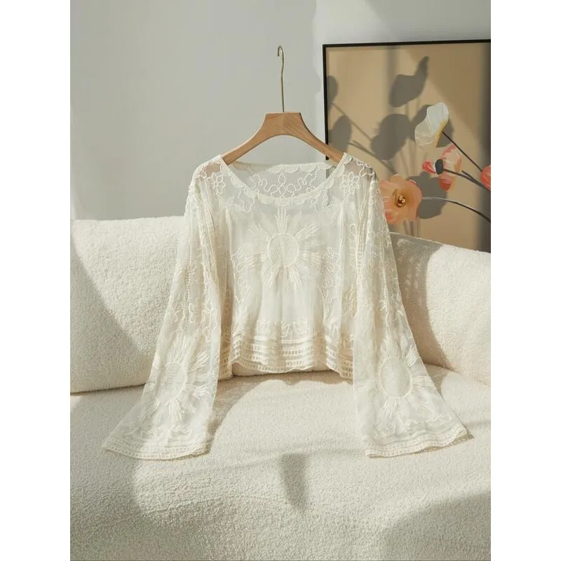 Spring Floral Lace Top One-Shoulder Cross-Border Women's Shirt Princess Sleeve Non-Shrinking Other Material 100%
Spring Floral Lace Top One-Shoulder Cross-Border Women's Shirt Princess Sleeve Non-Shrinking Other Material 100%