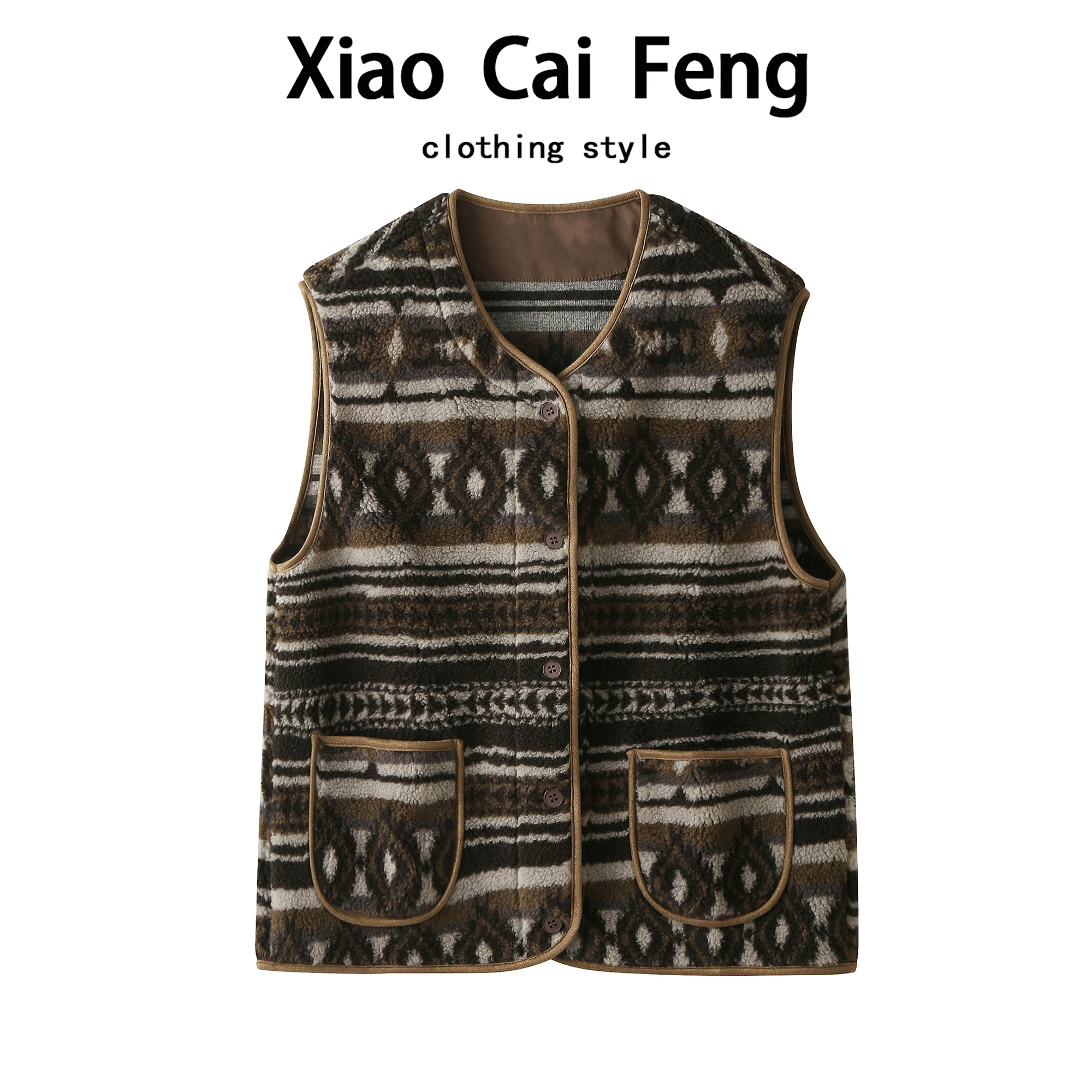 Retro Fair Isle Embroidered Lamb Velvet Vest Women's Autumn Winter Inner Wear Fur Leather Inteated Warm Vest Layering Trendy
Retro Fair Isle Embroidered Lamb Velvet Vest Women's Autumn Winter Inner Wear Fur Leather Inteated Warm Vest Layering Trendy