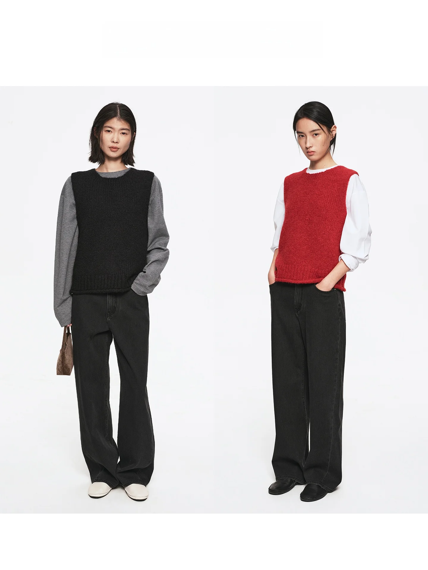Jaja Holiday Women's Casual Style round Neck Sweater Vest Alpaca Wool Furry Texture Outerwear VE120004 Loose Fit Regular Length
Jaja Holiday Women's Casual Style round Neck Sweater Vest Alpaca Wool Furry Texture Outerwear VE120004 Loose Fit Regular Length