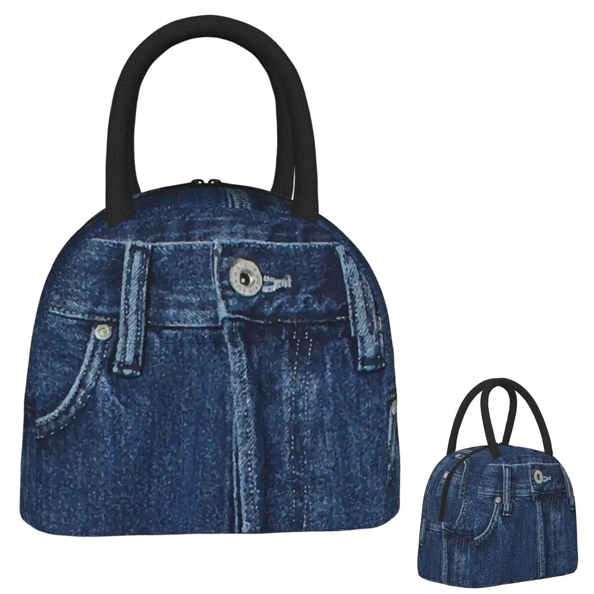 Blue Denim Classic Jeans Texture Insulated Lunch Bag for Women Kids Portable Food Boxes Thermal Lunch Box Tote
Blue Denim Classic Jeans Texture Insulated Lunch Bag for Women Kids Portable Food Boxes Thermal Lunch Box Tote