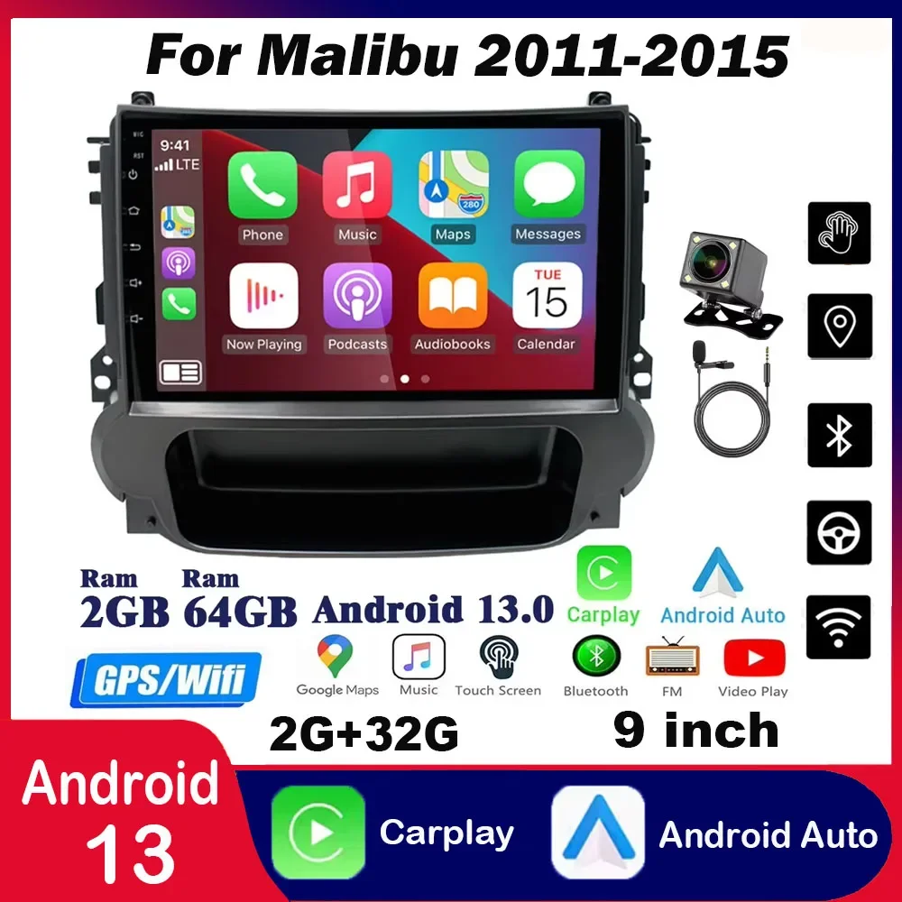 9Inch Car-play Car Stereo Radio GPS Navi WIFI Compatible for Malibu 2011-2015 Android 13
9Inch Car-play Car Stereo Radio GPS Navi WIFI Compatible for Malibu 2011-2015 Android 13