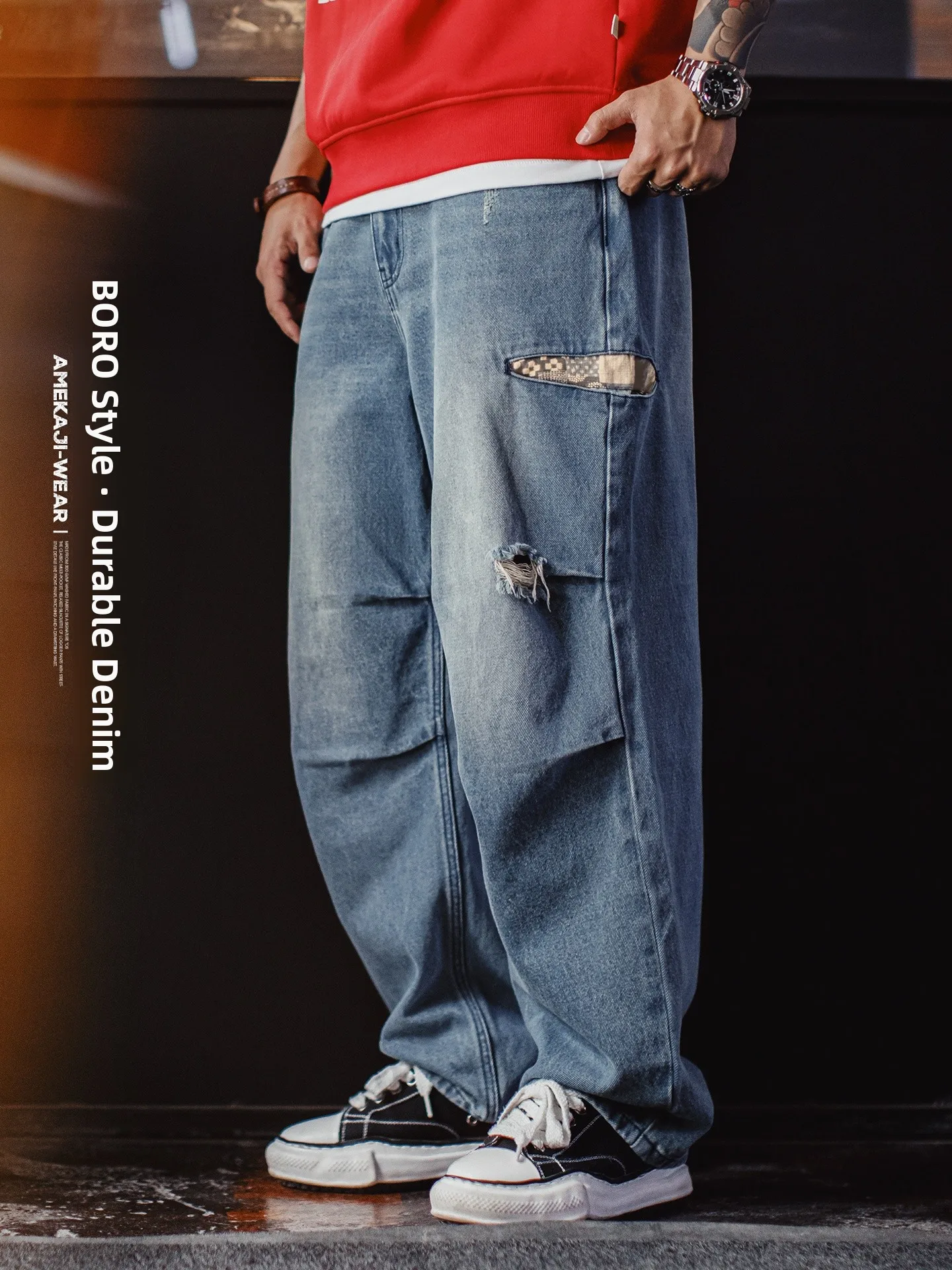 Джинсы-парашюты Madden Workwear в американском ретро-стиле, широкие, свободные, с эффектом потертости и дырками, тонкие, повседневные, мужские, весенние
Джинсы-парашюты Madden Workwear в американском ретро-стиле, широкие, свободные, с эффектом потертости и дырками, тонкие, повседневные, мужские, весенние