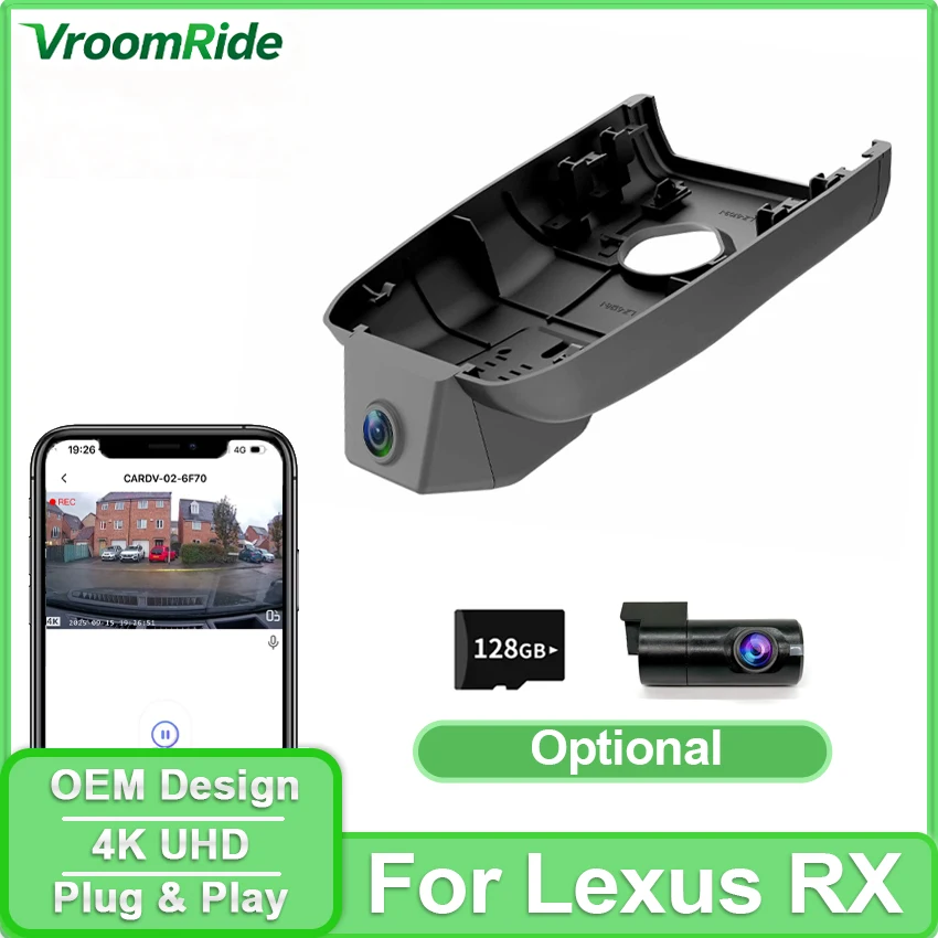 Видеорегистратор 4K UHD с Wi-Fi для Lexus RX AL20 RX350 RX450h 2016-2022, Plug and Play, автомобильная камера для записи видео
Видеорегистратор 4K UHD с Wi-Fi для Lexus RX AL20 RX350 RX450h 2016-2022, Plug and Play, автомобильная камера для записи видео