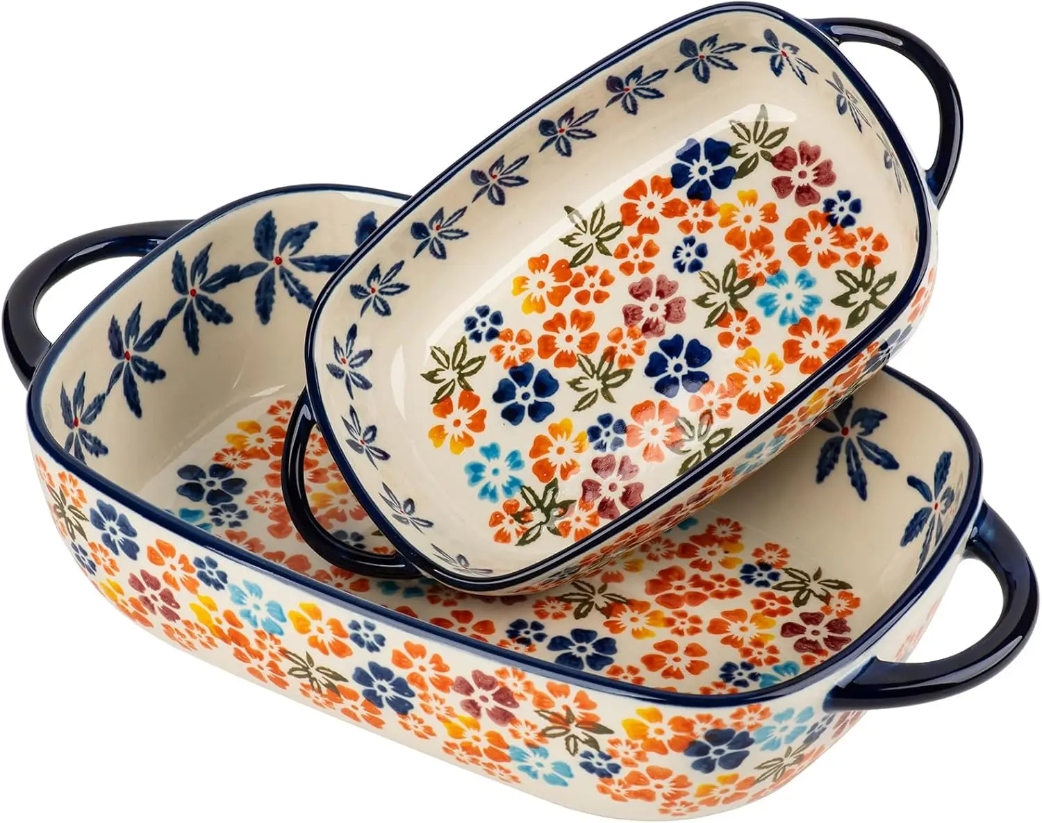 Retro pastoral style Ceramic Baking Dish Rectangular Bakeware Set Baking Pan, 2-piece Hand-painted
Retro pastoral style Ceramic Baking Dish Rectangular Bakeware Set Baking Pan, 2-piece Hand-painted