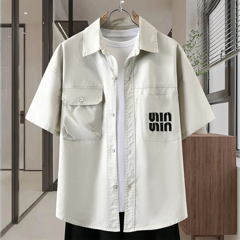 Summer Faion Casual ort Sve irt Men's Outerwear American Sle f Sve irt Youth Trend High-End Feeling Cotton...
Summer Faion Casual ort Sve irt Men's Outerwear American Sle f Sve irt Youth Trend High-End Feeling Cotton...