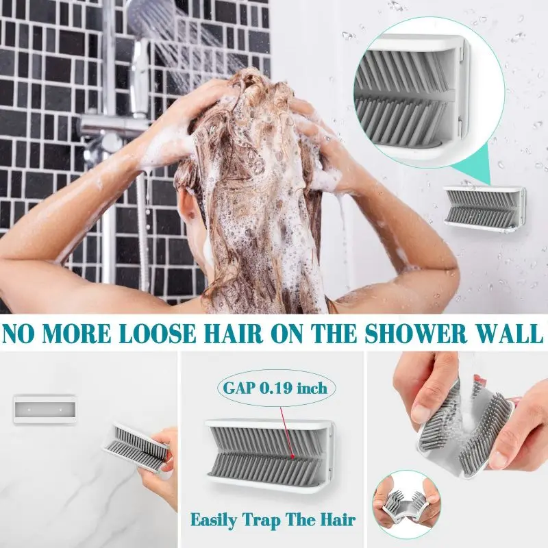 Hair Catcher Shower Wall, Hair Trap for Shower Drain, Hair Hair Collector Reusable Silica gel for bathroom wall Hair container
Hair Catcher Shower Wall, Hair Trap for Shower Drain, Hair Hair Collector Reusable Silica gel for bathroom wall Hair container