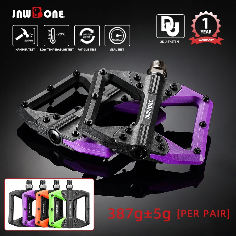 New Jawbone Bicycle Pedal, 387±5g Modular Composite Mountain Bike Flat Pedal, DU+Sealed Bearing Road Bike Pedals Bicycle Parts
New Jawbone Bicycle Pedal, 387±5g Modular Composite Mountain Bike Flat Pedal, DU+Sealed Bearing Road Bike Pedals Bicycle Parts