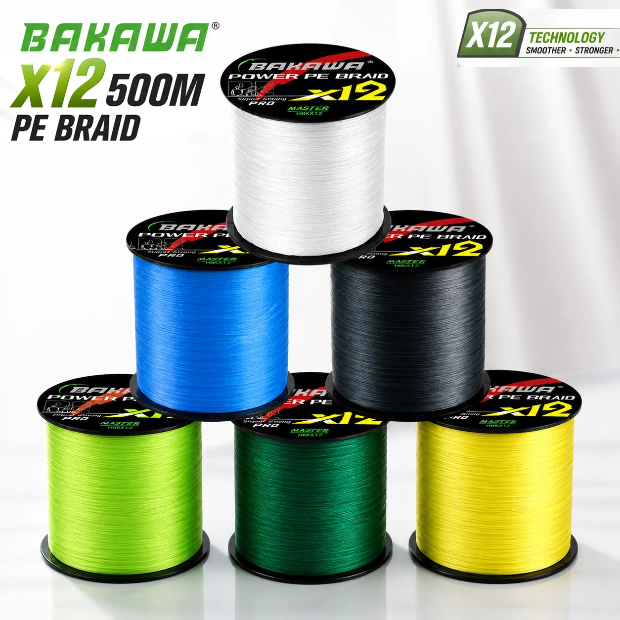 BAKAWA 12 Strand Braided Fishing Line 500m Japanese Multifilament PE Braided Fishing Line Fishing Equipment Fishing Accessories
BAKAWA 12 Strand Braided Fishing Line 500m Japanese Multifilament PE Braided Fishing Line Fishing Equipment Fishing Accessories