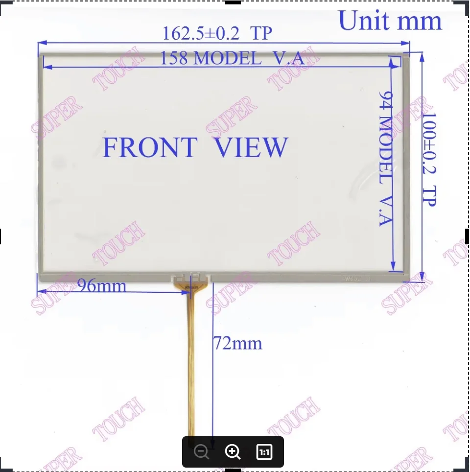 ZhiYuSun 4WGJG 31 NEW 4 Four Wire Resistive 7inch Touch Screen Car dvd Free shipping 162mm*100mm made in Taiwan 162*100
ZhiYuSun 4WGJG 31 NEW 4 Four Wire Resistive 7inch Touch Screen Car dvd Free shipping 162mm*100mm made in Taiwan 162*100