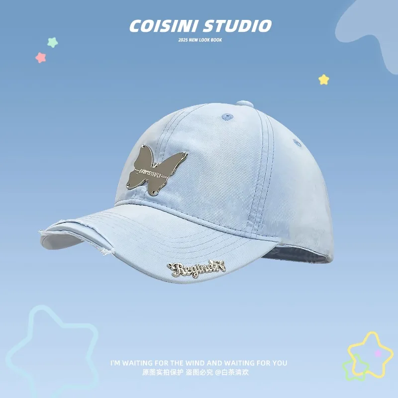 Ins Sweet Metal Butterfly Design Baseball Caps Women Spring Summer Travel Sun Protection Versatile Gradual Change Hip Hop Hats
Ins Sweet Metal Butterfly Design Baseball Caps Women Spring Summer Travel Sun Protection Versatile Gradual Change Hip Hop Hats