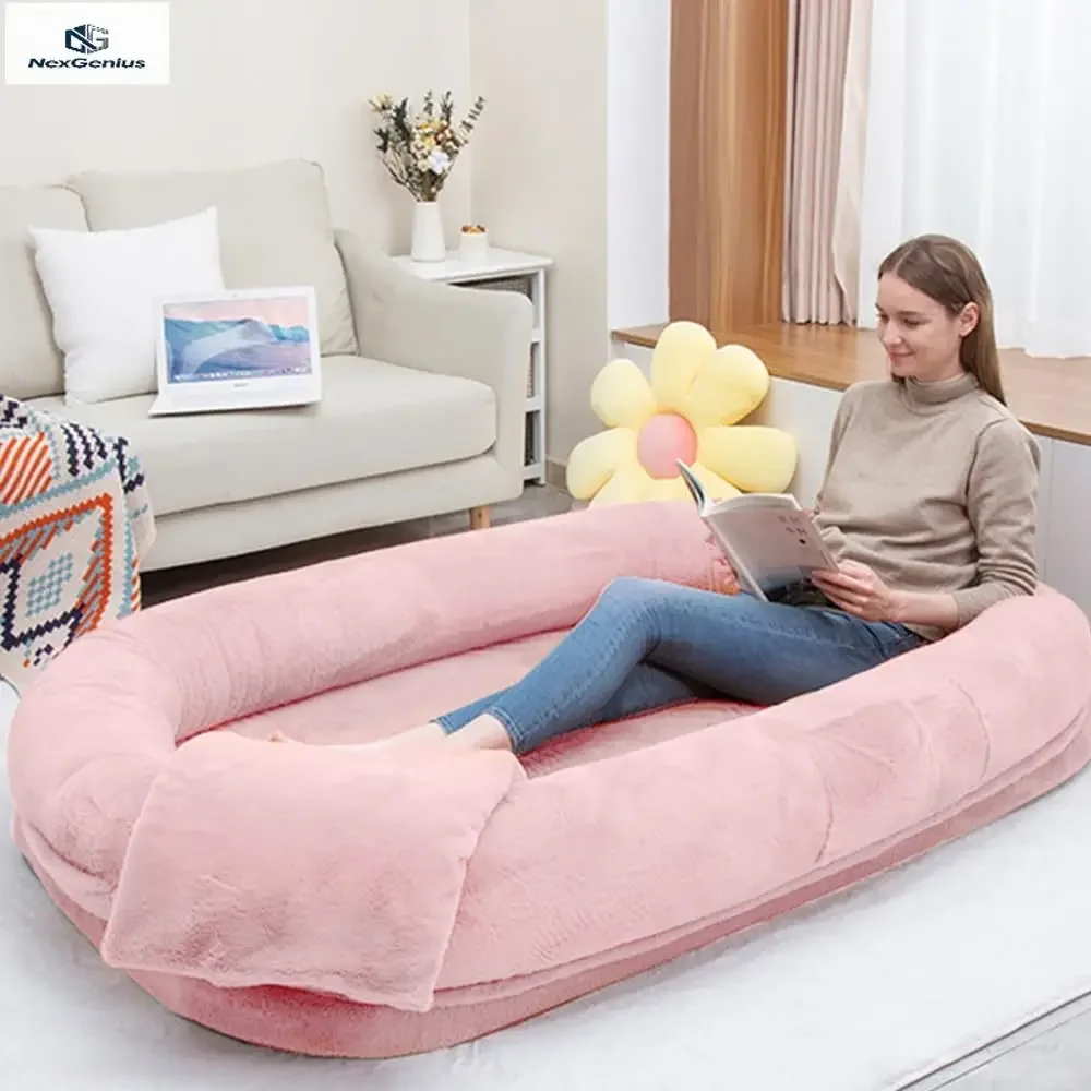 Human Dog Bed 63”x36.6”x11” Large Dog Bed with Raised Cushioned Rim, Removable Cover, Waterproof Lining and Bonus Blanket; Washa
Human Dog Bed 63”x36.6”x11” Large Dog Bed with Raised Cushioned Rim, Removable Cover, Waterproof Lining and Bonus Blanket; Washa