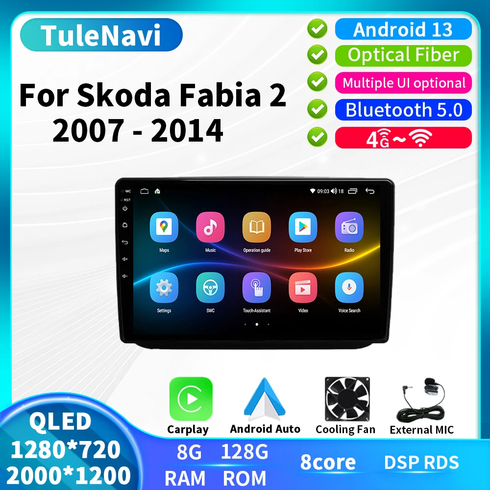 T7plus Autoradio Car Radio For Skoda Fabia 2 2007 - 2014 Multimedia Android 13 Navigation GPS 4G WIFI Carplay Auto Player Unit
T7plus Autoradio Car Radio For Skoda Fabia 2 2007 - 2014 Multimedia Android 13 Navigation GPS 4G WIFI Carplay Auto Player Unit