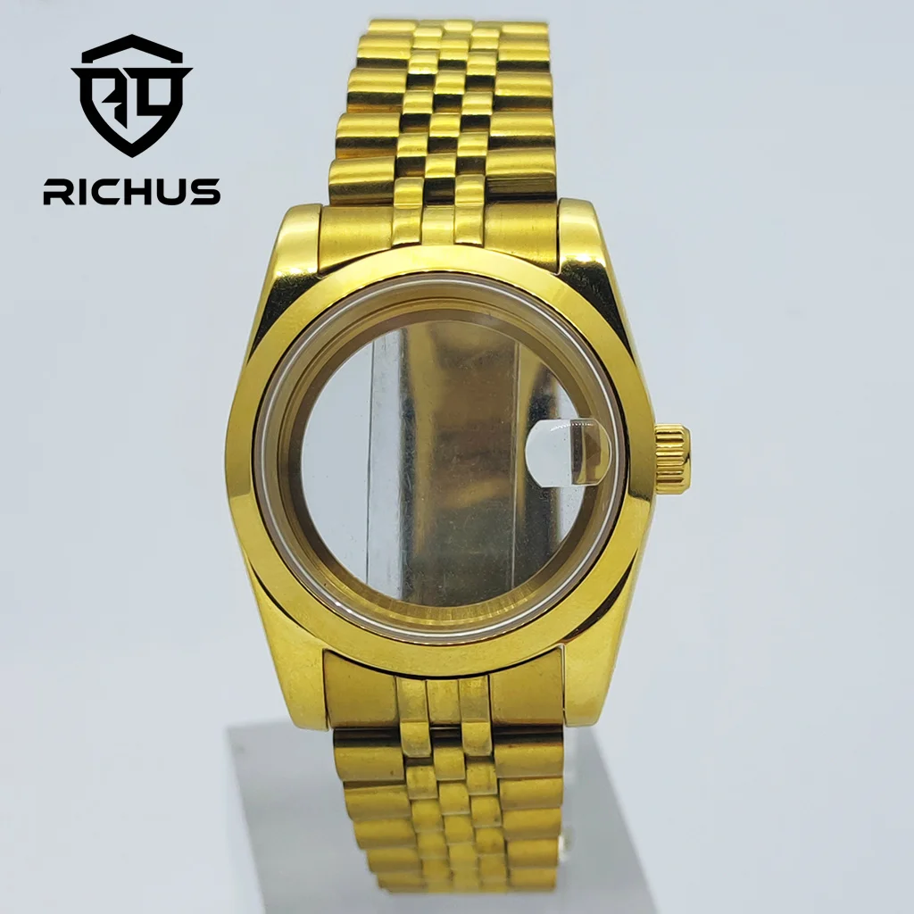 RICHUS 36/39mm Gold Watch Case Sapphire Glass Fit NH35 NH36 ETA2824 PT5000 Miyota8215-DG Movement Watch Accessories
RICHUS 36/39mm Gold Watch Case Sapphire Glass Fit NH35 NH36 ETA2824 PT5000 Miyota8215-DG Movement Watch Accessories