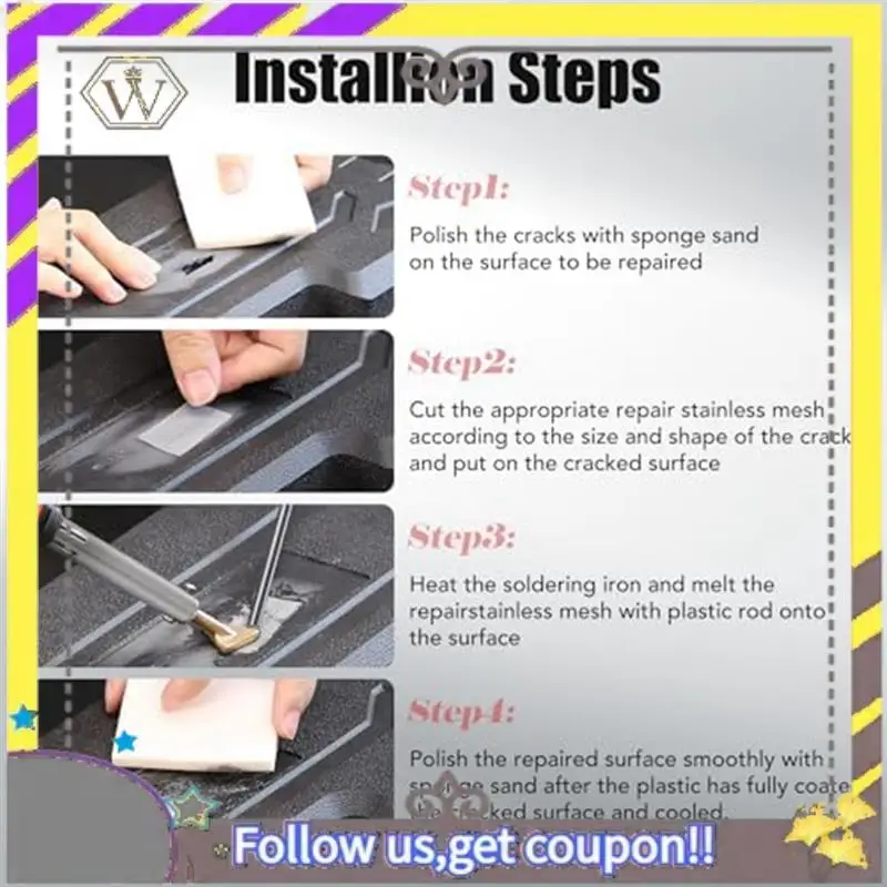 ABXV-Набор для сварки пластика для ремонта автомобильного бампера, набор для ремонта пластика с быстрым нагревом для DIY, ремонт приборной панели, вилка стандарта США, простая в использовании
ABXV-Набор для сварки пластика для ремонта автомобильного бампера, набор для ремонта пластика с быстрым нагревом для DIY, ремонт приборной панели, вилка стандарта США, простая в использовании