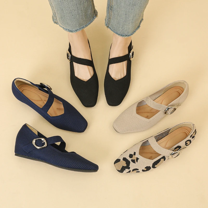 Womens Square Toe Mary Jane Casual Shoes Shallow Mouth One Strap Knit Wedge Heel Inner Heightening Design Comfortable Fashion
Womens Square Toe Mary Jane Casual Shoes Shallow Mouth One Strap Knit Wedge Heel Inner Heightening Design Comfortable Fashion