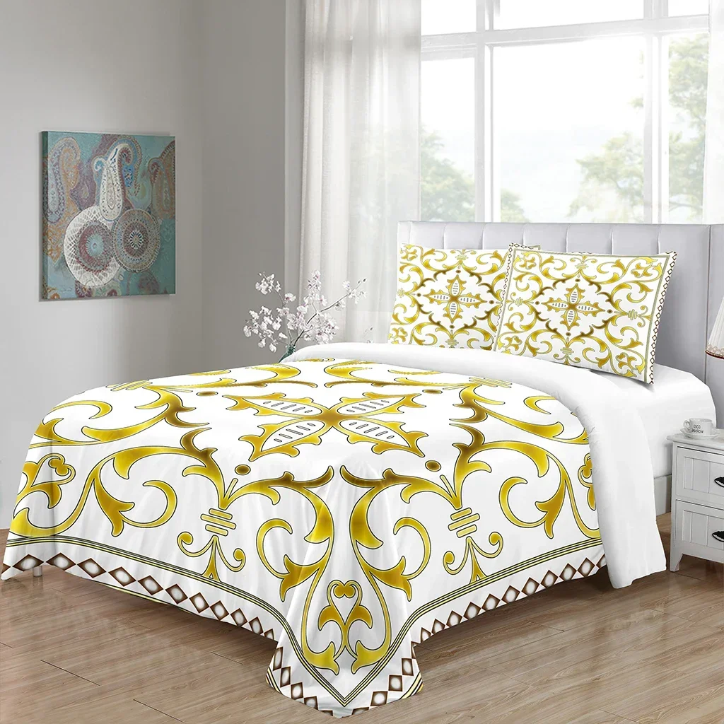 Luxury Design Duvet Cover Set Boho Print Bedding Sets Single Double Full Queen King Size Luxury Bedroom Decor Gold Pattern Gifts
Luxury Design Duvet Cover Set Boho Print Bedding Sets Single Double Full Queen King Size Luxury Bedroom Decor Gold Pattern Gifts