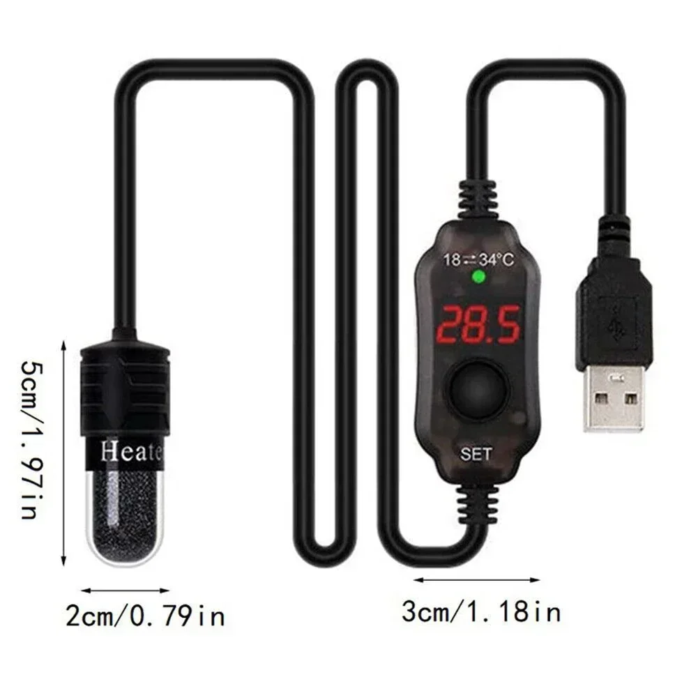 1x Aquarium Fish Tank Heater USB Low-voltage Heating Rod Submersible Thermostat Heater For 1-3L Fish Tanks (without Adapter)
1x Aquarium Fish Tank Heater USB Low-voltage Heating Rod Submersible Thermostat Heater For 1-3L Fish Tanks (without Adapter)