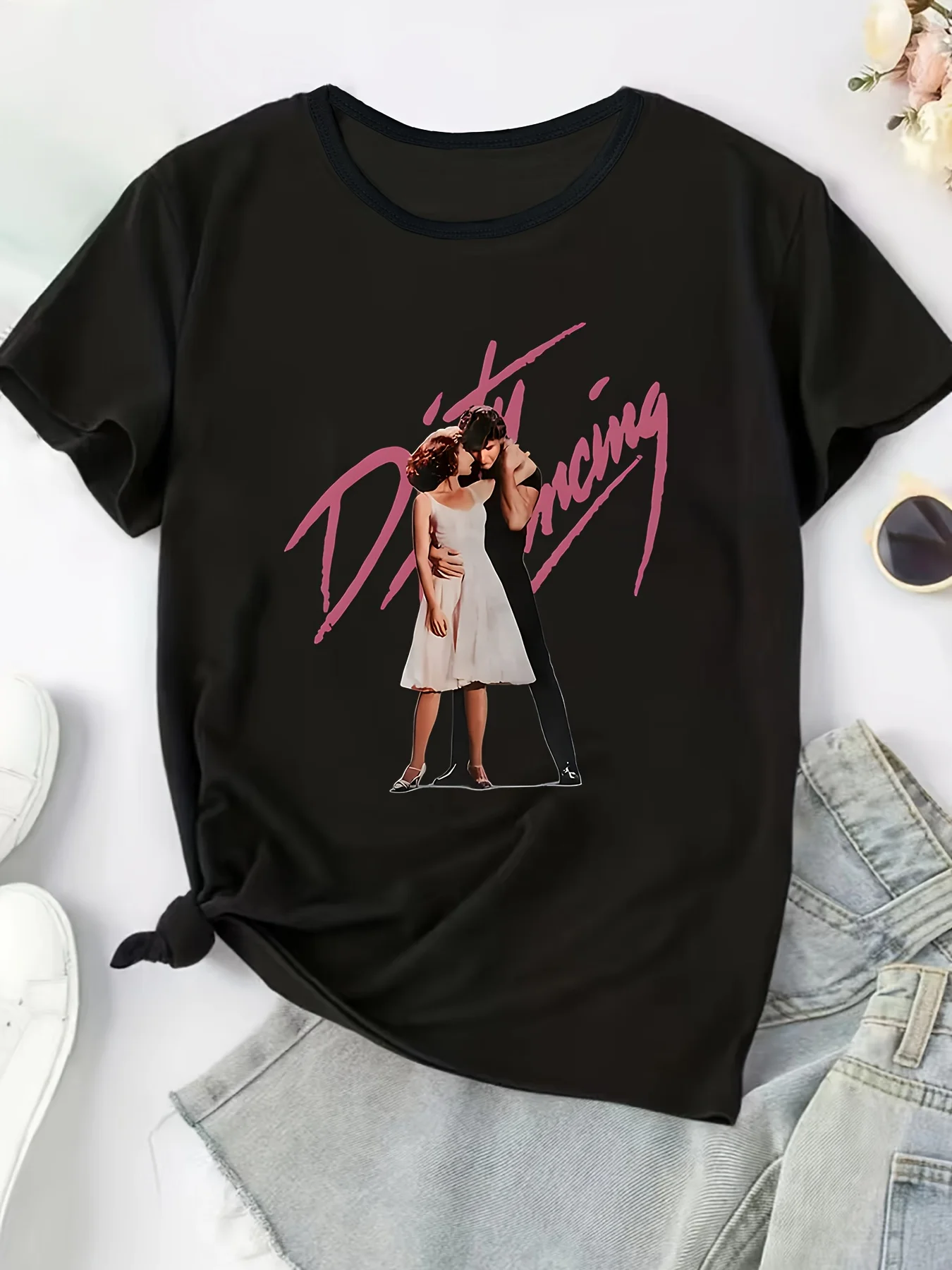 Summer Women's Plus Size T-Shirt Original Design Fashion Couple Dancing Letter Print Women's Casual Crew Neck Short Sleeved Tops
Summer Women's Plus Size T-Shirt Original Design Fashion Couple Dancing Letter Print Women's Casual Crew Neck Short Sleeved Tops