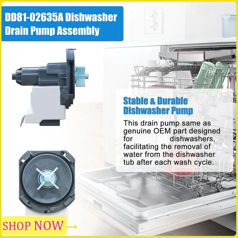 DD81-02635A Dishwasher Drain Pump B20-3A01 For Samsung Dishwasher Drain Pump DW80R2031US/AA Dishwasher Replace Parts
DD81-02635A Dishwasher Drain Pump B20-3A01 For Samsung Dishwasher Drain Pump DW80R2031US/AA Dishwasher Replace Parts
