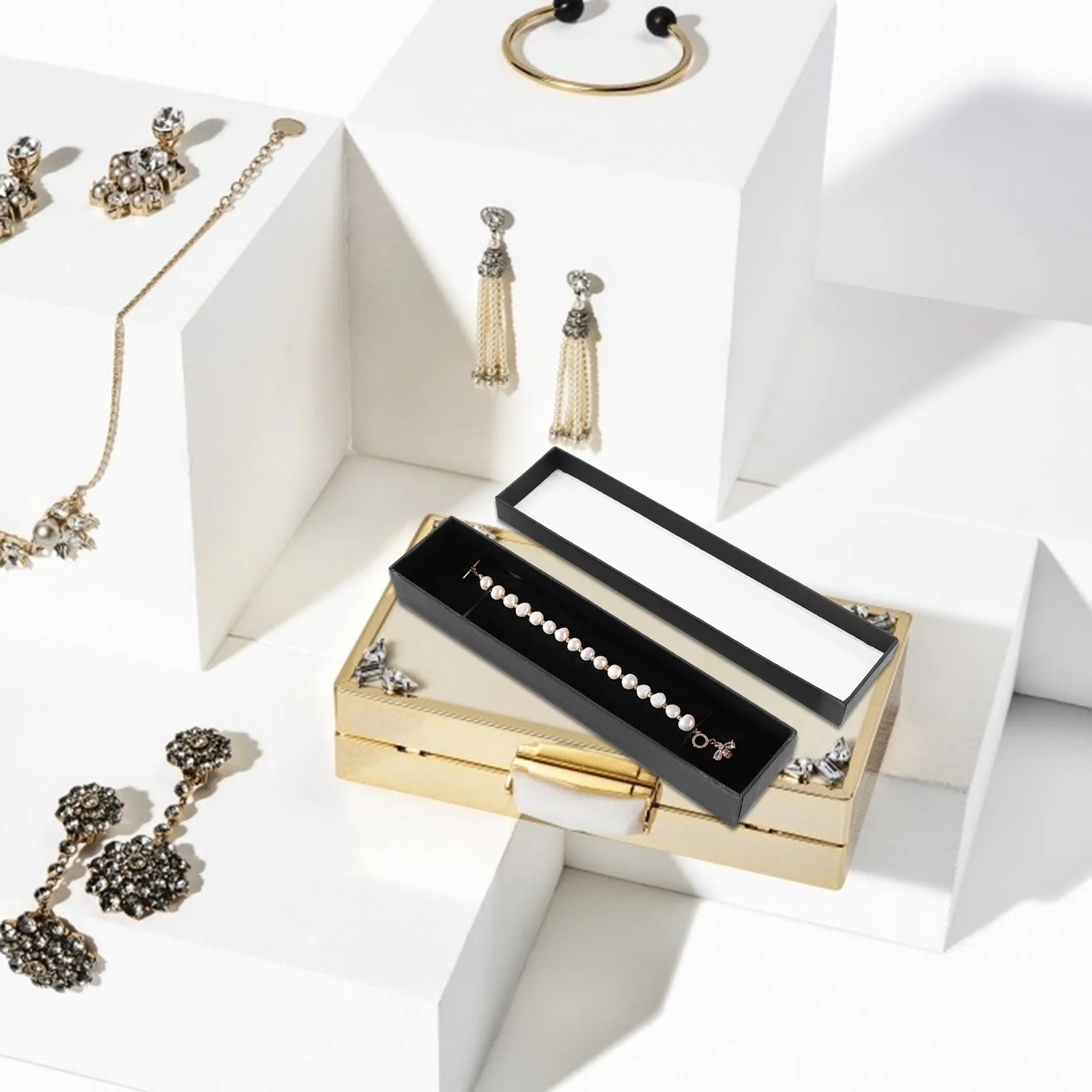 2Pcs Jewelry Storage Box Gift Packaging Box with Sponge Insert for Necklace Bracelet Holder Wedding Anniversary Gift
2Pcs Jewelry Storage Box Gift Packaging Box with Sponge Insert for Necklace Bracelet Holder Wedding Anniversary Gift