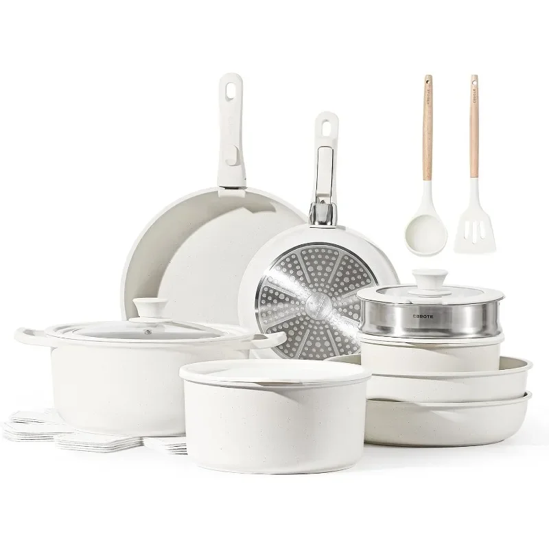 Pots and Pans Set, Nonstick Cookware Set Detachable Handle, Induction Kitchen Cookware Sets Non Stick with Removable Handle
Pots and Pans Set, Nonstick Cookware Set Detachable Handle, Induction Kitchen Cookware Sets Non Stick with Removable Handle