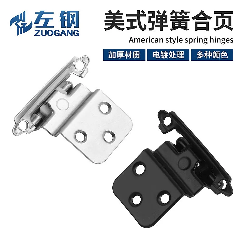 Black Foldable Self-Closing Spring Hinge for Cabinet Hardware
Black Foldable Self-Closing Spring Hinge for Cabinet Hardware