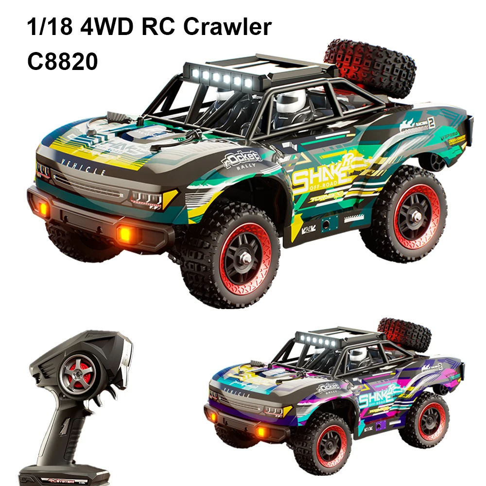 C8820 1/18 RC Car 31km/h High-Speed Remote Control Carbon Brushed Vehicle 4WD Off-Road Climbing Crawler Toys for Kids SCY18103
C8820 1/18 RC Car 31km/h High-Speed Remote Control Carbon Brushed Vehicle 4WD Off-Road Climbing Crawler Toys for Kids SCY18103