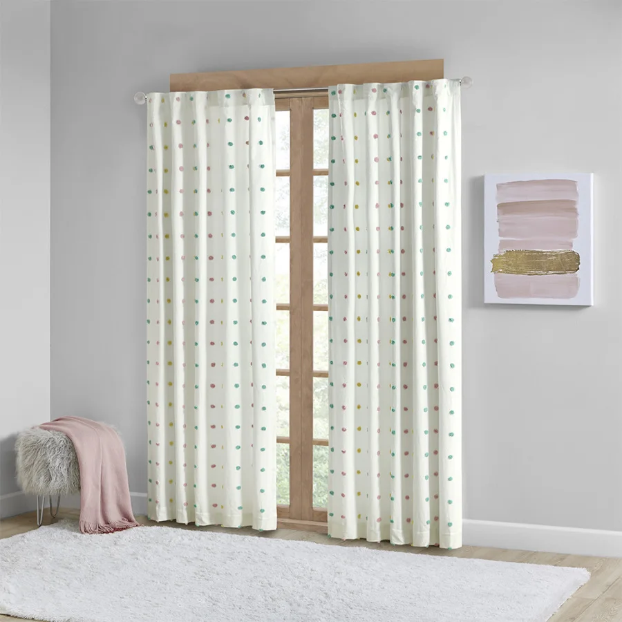 Cotton Jacquard Pom Pom Curtain Panel for Living Room, Beige, Soft Texture and Elegant Pattern
Cotton Jacquard Pom Pom Curtain Panel for Living Room, Beige, Soft Texture and Elegant Pattern