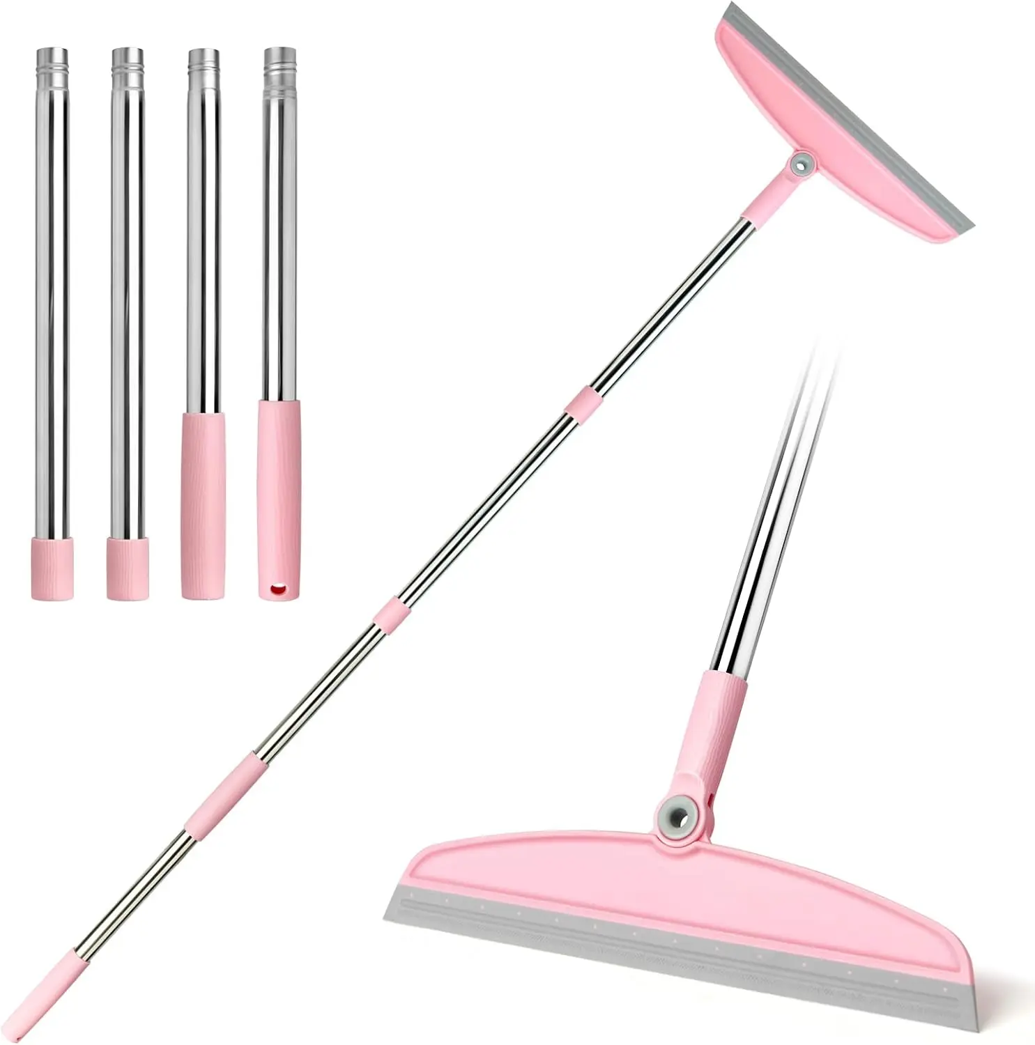 54 Inch Adjustable Silicone Broom for Floor Bathroom Kitchen Pet Hair Glass
54 Inch Adjustable Silicone Broom for Floor Bathroom Kitchen Pet Hair Glass