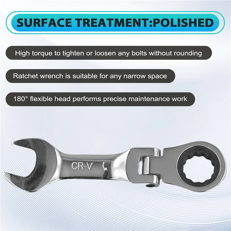 【Rushed】Short Handle Ratchet Wrench With Movable Head,Quick Dual-Purpose Open End Wrench,Hardware Tool, Labor-Saving Wrench
【Rushed】Short Handle Ratchet Wrench With Movable Head,Quick Dual-Purpose Open End Wrench,Hardware Tool, Labor-Saving Wrench