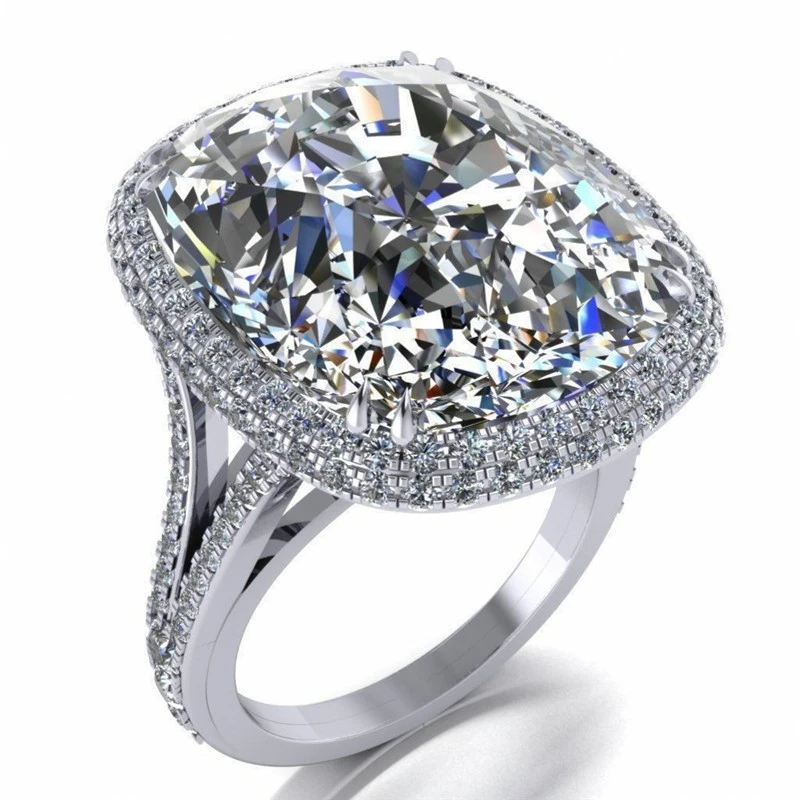 Big Stone Cushion cut 6 Carat Simulated Diamond Platinum Jewelry 925 Sterling Silver Wedding Rings for Women Cocktail Wholesale
Big Stone Cushion cut 6 Carat Simulated Diamond Platinum Jewelry 925 Sterling Silver Wedding Rings for Women Cocktail Wholesale