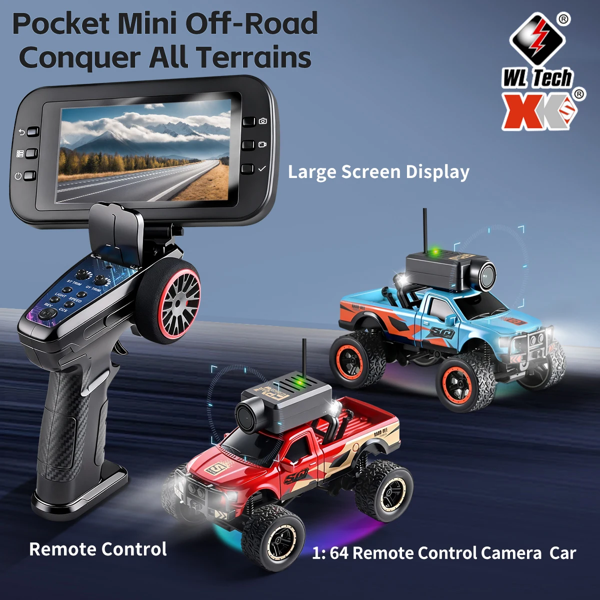 Wltoys 1:64 Мини-радиоуправляемый автомобиль 6407 6407-C Модель камеры с экраном дистанционного управления Приложение Wi-Fi Настольный пульт дистанционного управления камерой Радиоуправляемый автомобиль
Wltoys 1:64 Мини-радиоуправляемый автомобиль 6407 6407-C Модель камеры с экраном дистанционного управления Приложение Wi-Fi Настольный пульт дистанционного управления камерой Радиоуправляемый автомобиль