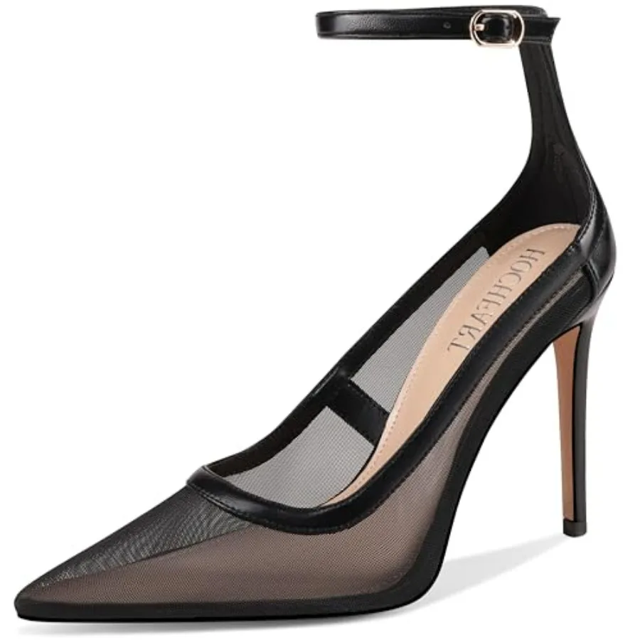 HOCHFART Women's Closed Toe Mesh Heels Ankle Strap Pointed Toe Pumps Stiletto High Heels Dressy Sandals Sexy Wedding Party
HOCHFART Women's Closed Toe Mesh Heels Ankle Strap Pointed Toe Pumps Stiletto High Heels Dressy Sandals Sexy Wedding Party