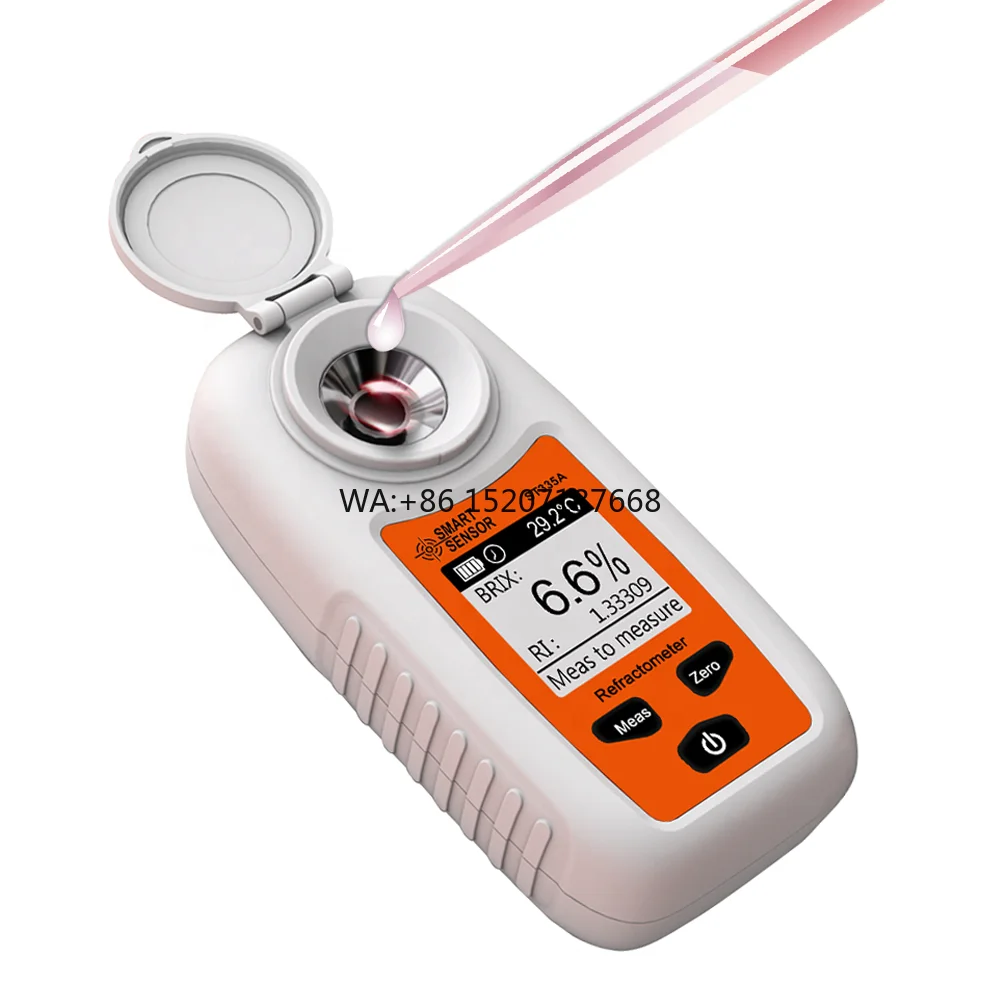 Digital Brix Meter Professional Refractometer Fruit Juice Beverage Wine Beer Alcohol Sugar Content Measuring Instrument 0-35%
Digital Brix Meter Professional Refractometer Fruit Juice Beverage Wine Beer Alcohol Sugar Content Measuring Instrument 0-35%