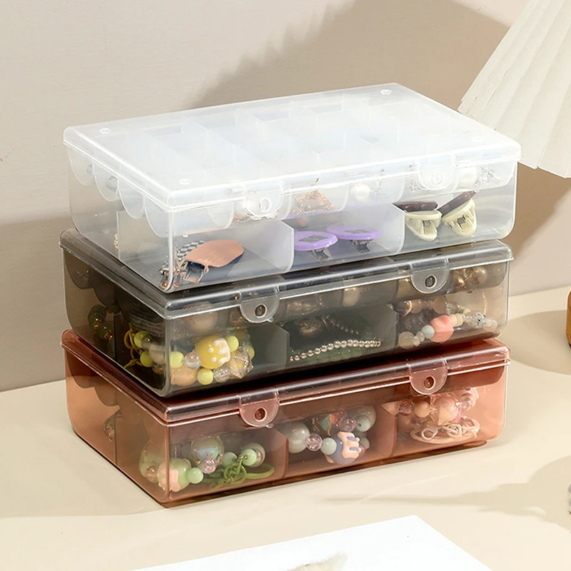Jewelry Box Dustproof Jewelry Storage Box Earring Earring Necklace Storage Rack Portable Multi-compartment Display Stand