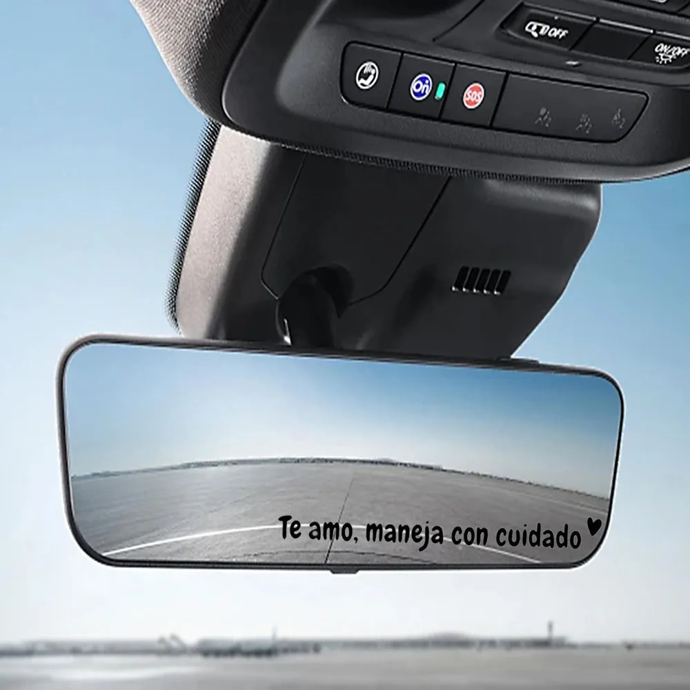 6pcs(2PINK,2BLACK,2WHITE)Te Amo Maneja Con Cuidado inspiring car stickers cute and interesting car stickers, creative rearview mirror stickers.
6pcs(2PINK,2BLACK,2WHITE)Te Amo Maneja Con Cuidado inspiring car stickers cute and interesting car stickers, creative rearview mirror stickers.