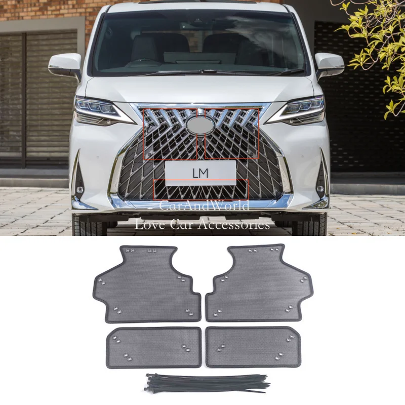 Car Insect Screening Mesh Front Grille Insert Net Water Tank Engine Cover Trims Accessories For LEXUS LM 300h 350 2020-2022
Car Insect Screening Mesh Front Grille Insert Net Water Tank Engine Cover Trims Accessories For LEXUS LM 300h 350 2020-2022