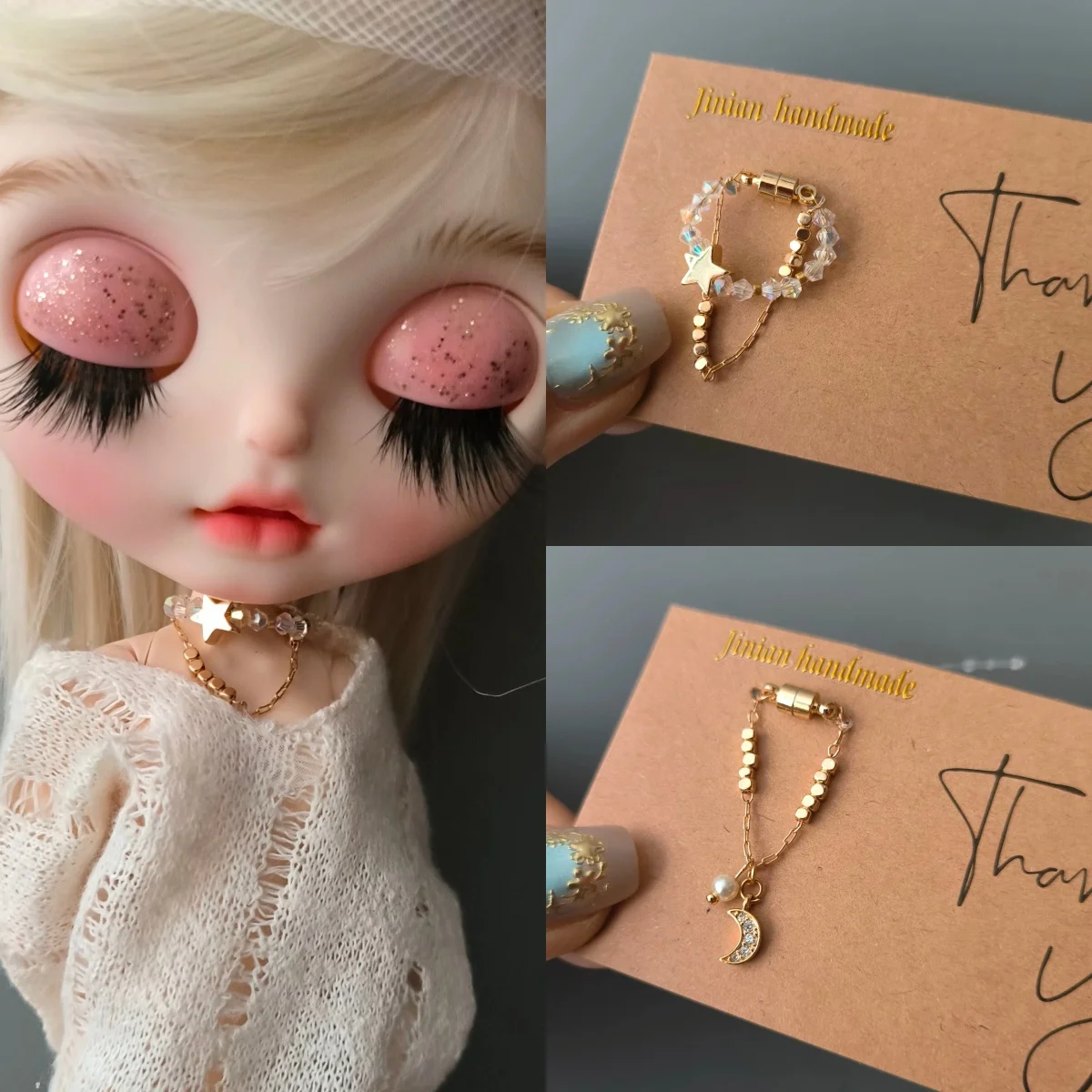 Ювелирные украшения для кукол ICY Blyth: модное роскошное ожерелье с кристаллами и бриллиантами в виде звезды/луны для кукол Blyth с 19 точками артикуляции OB24, для самостоятельного украшения.
Ювелирные украшения для кукол ICY Blyth: модное роскошное ожерелье с кристаллами и бриллиантами в виде звезды/луны для кукол Blyth с 19 точками артикуляции OB24, для самостоятельного украшения.