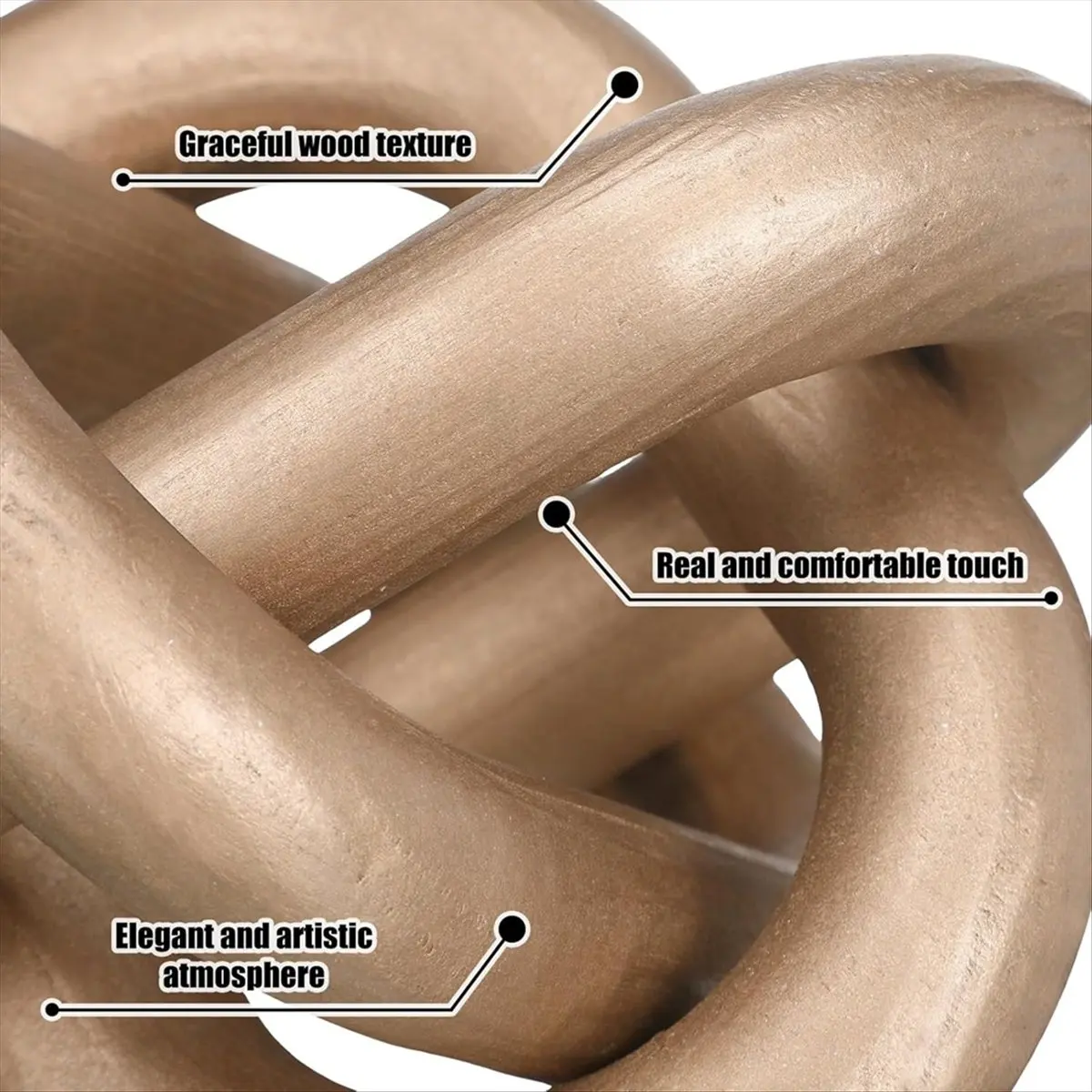 RANA 3 Link Wood Knot Decor - Hand Carved Coffee Table Decoration,Rustic Objects for Home,Living Room Bedroom(Champagne)
RANA 3 Link Wood Knot Decor - Hand Carved Coffee Table Decoration,Rustic Objects for Home,Living Room Bedroom(Champagne)