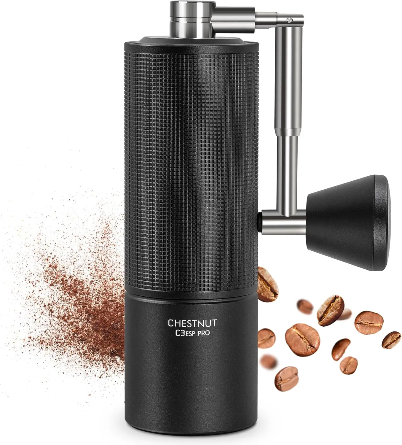 Manual Coffee Grinder with Stainless Steel Conical Burr, Adjustable Settings for Espresso, Foldable Handle - Black
Manual Coffee Grinder with Stainless Steel Conical Burr, Adjustable Settings for Espresso, Foldable Handle - Black